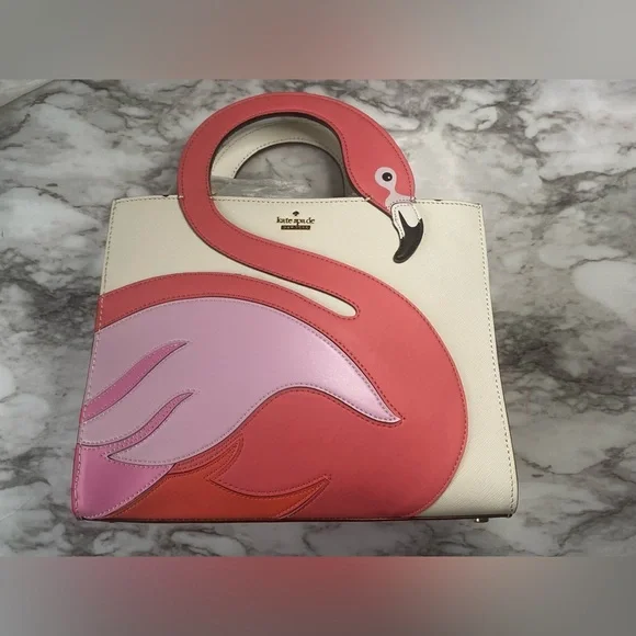 New Kate Spade By The Pool Flamingo Original Bag - Picture 6 of 11